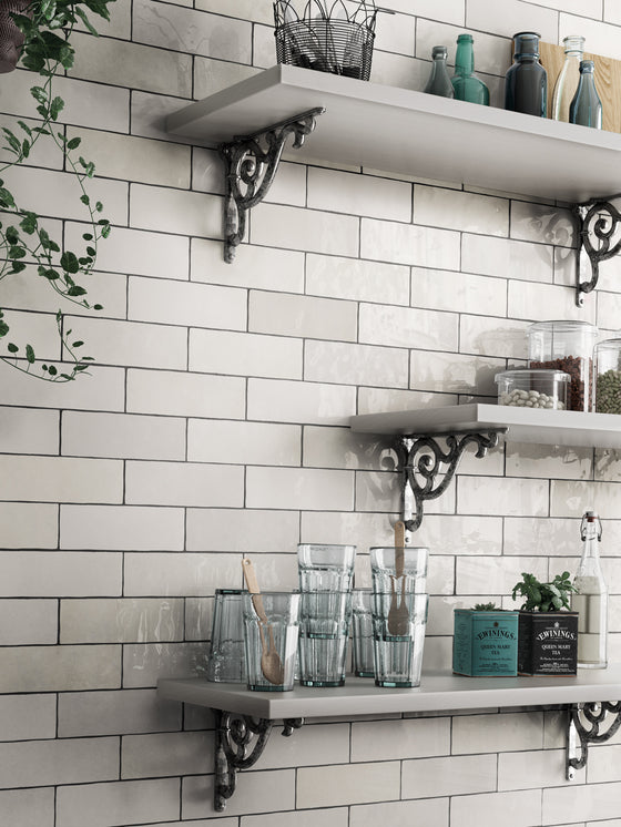 Collie Artisanal White Gloss Subway Tile