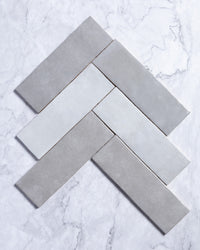 Collie Artisanal Grey Gloss Zellige Look Spanish Subway Tile tile, view 2 - Tile Touch
