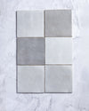 Collie Artisanal Square Grey Gloss Zellige Look Spanish Tile 132x132mm