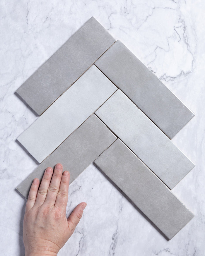 Collie Artisanal Grey Gloss Zellige Look Spanish Subway Tile tile, view 1 - Tile Touch