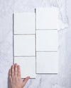 Collie Artisanal Square White Gloss Zellige Look Spanish Tile 132x132mm