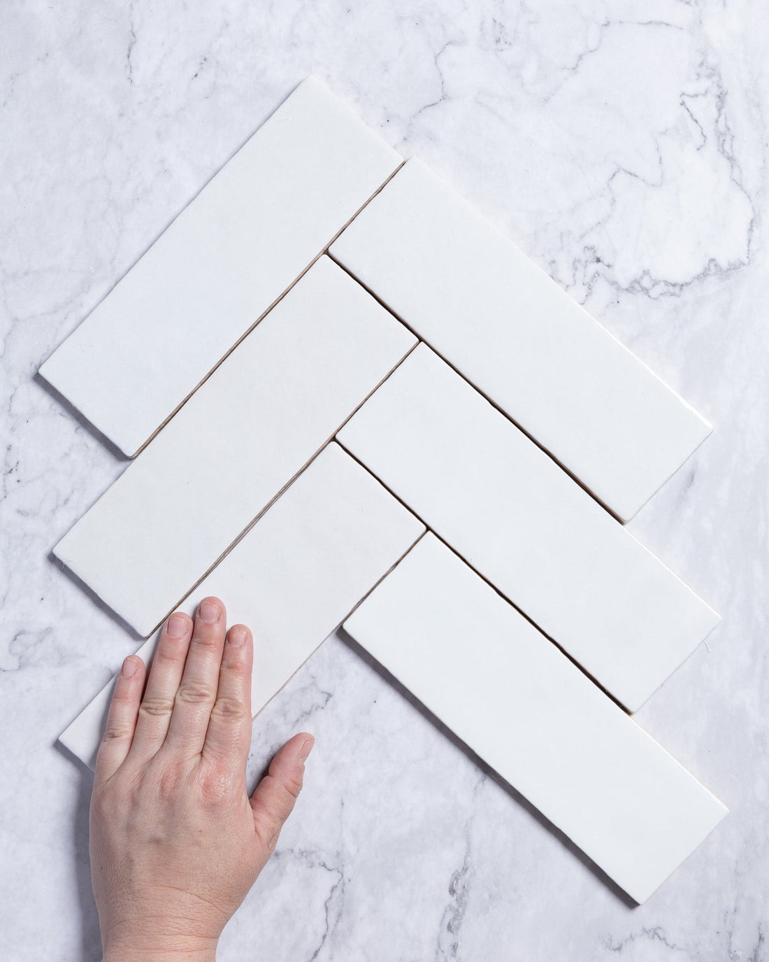 Collie Artisanal White Gloss Subway Tile tile, view 1 - Tile Touch