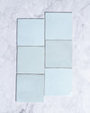 Collie Artisanal Square Duck Egg Blue Gloss Zellige Look Spanish Tile 132x132mm