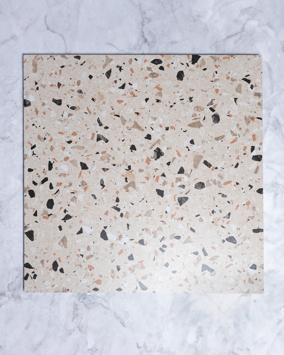 Desmond Coral Terrazzo Look Porcelain Tile 600x600mm