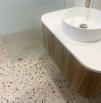 Desmond Coral Terrazzo Look Porcelain Tile 600x600mm tile, view 3 - Tile Touch