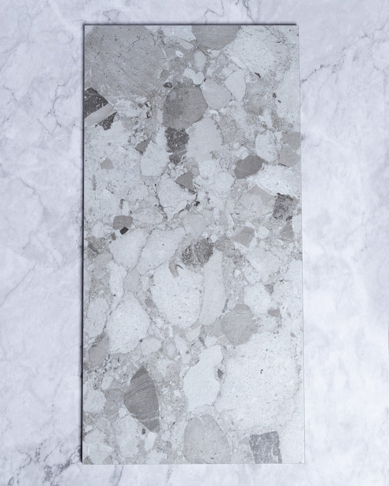 Diara Ceppo Di Gre Stone Look Italian Porcelain Tile Grey 300x600mm