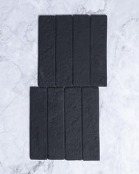 Ellerston Black Rustic Brick Look Tile 60 x 250mm tile, view 2 - Tile Touch