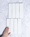 Ellerston White Rustic Brick Look Tile 60 x 250mm