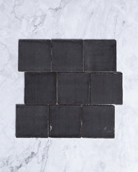 Exville Charcoal Gloss Spanish Tile 100x100mm tile, view 2 - Tile Touch