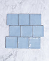 Exville Sky Blue Gloss Spanish Tile 100x100mm