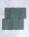 Exville Dark Sage Green Gloss Spanish Tile 75x150mm