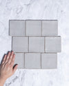 Exville Silver Grey Gloss Spanish Tile 100x100mm