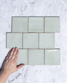  Exville Mint Green Gloss Spanish Tile 100x100mm