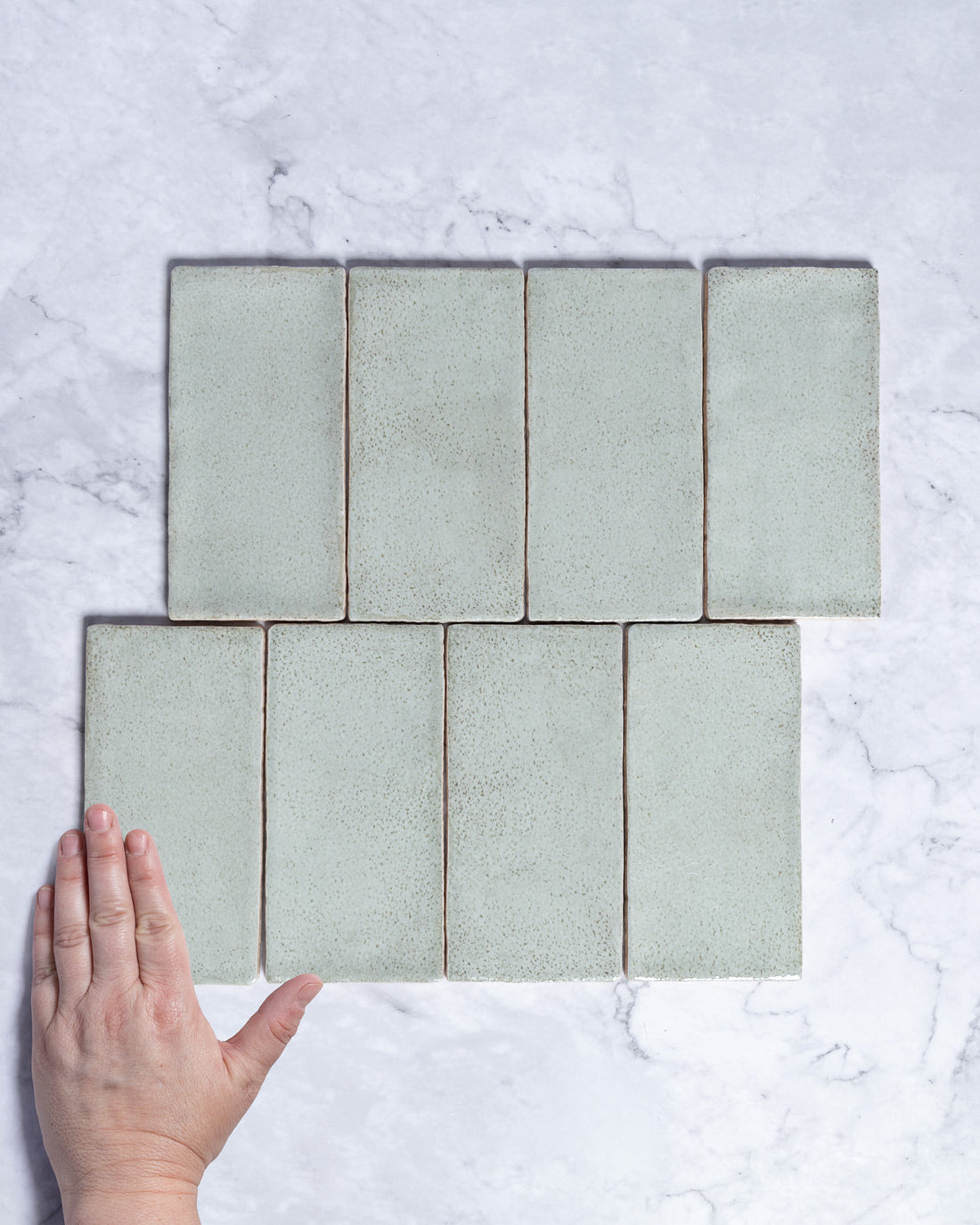 Exville Mint Green Gloss Spanish Tile 75x150mm tile, view 1 - Tile Touch