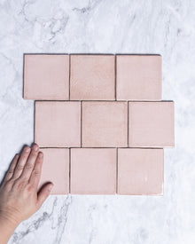  Exville Dusty Pink Gloss Spanish Tile 100x100mm