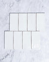 Exville White Gloss Spanish Tile 75x150mm