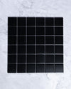Fairway Small Plain Black Matt Square Mosaic 48x48mm
