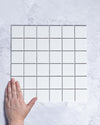 Fairway Small Plain White Gloss Square Mosaic 48x48mm