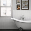 Florence White Bevel Matt Subway Tile 75x150mm
