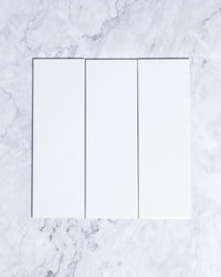 Lyons Pure White Ceramic Wall Tiles Gloss 100x300mm tile, view 2 - Tile Touch