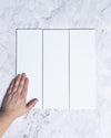 Lyons Pure White Ceramic Wall Tiles Gloss 100x300mm