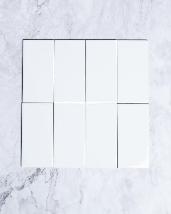 Florence White Gloss Subway Tile 75 x 150mm