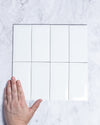 Florence White Bevel Gloss Subway Tile 75 x 150mm