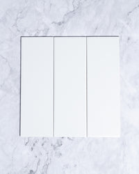 Lyons Pure White Ceramic Wall Tiles Matt 100x300mm tile, view 2 - Tile Touch