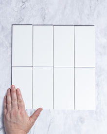  Florence White Matt Subway Tile 75 x 150mm