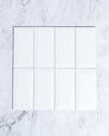 Florence White Bevel Matt Subway Tile 75x150mm
