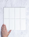 Florence White Bevel Matt Subway Tile 75x150mm