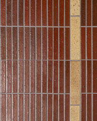Hatsuborder Blood Red Japanese Hand Crafted Kit Kat Mosaic Tile 23x152mm tile, view 4 - Tile Touch