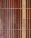 Kazoku Hatsuborder Blood Red Japanese Hand Crafted Kit Kat Mosaic Tile 23x152mm