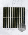 Hatsuborder Oribe Green Japanese Hand Crafted Kit Kat Mosaic Tile 23x152mm Front