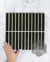 Hatsuborder Oribe Green Japanese Hand Crafted Kit Kat Mosaic Tile 23x152mm Main