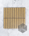 Hatsuborder Wheat Mustard Japanese Hand Crafted Kit Kat Mosaic Tile 23x152mm Front