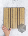 Hatsuborder Wheat Mustard Japanese Hand Crafted Kit Kat Mosaic Tile 23x152mm Main