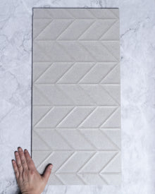  Hickory Grey Chevron 3D Feature Wall Porcelain Tile 300 x 600mm
