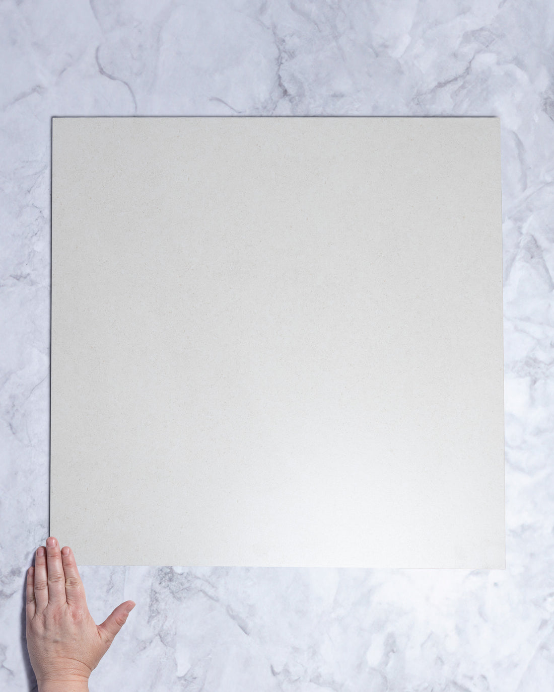 Hickory Ivory Plain Matt Porcelain Tile 600 x 600mm tile, view 1 - Tile Touch