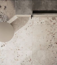 I Cocci Siciliani Bianco Italian Terrazzo Matt Porcelain Tile 604x604mm tile, view 6 - Tile Touch