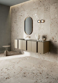 I Cocci Siciliani Grigio Italian Terrazzo Matt Porcelain Tile 604x604mm tile, view 3 - Tile Touch