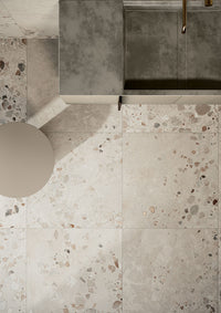 I Cocci Siciliani Grigio Italian Terrazzo Matt Porcelain Tile 604x604mm tile, view 4 - Tile Touch
