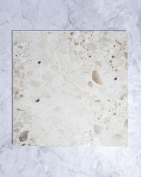 I Cocci Siciliani Bianco Italian Terrazzo Matt Porcelain Tile 604x604mm tile, view 2 - Tile Touch