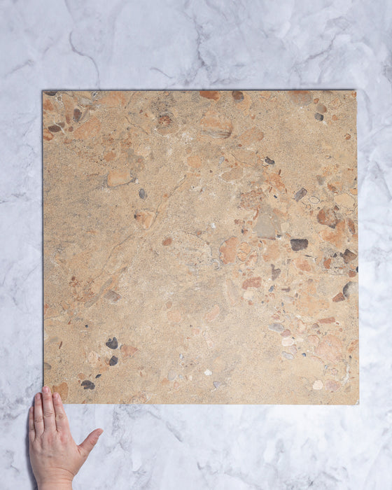 I Cocci Siciliani Naturale Italian Terrazzo Matt Porcelain Tile 604x604mm