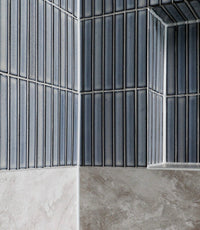 Gracemere Bone Grey Speckle Gloss Concave Kit Kat Finger Mosaic Tile tile, view 5 - Tile Touch