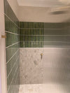 Kazoku Osaka Olive Green Speckle Japanese Hand Glazed Large Finger Mosaics 45x195mm