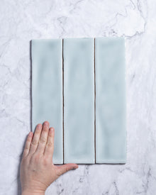  Kiko Subway Duck Egg Blue Gloss Ceramic Tile 76x302mm