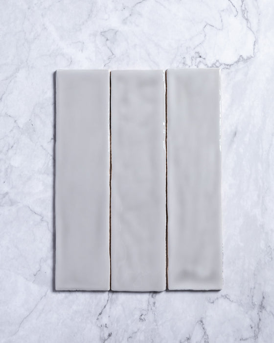 Kiko Subway Grey Gloss Ceramic Tile 76x302mm