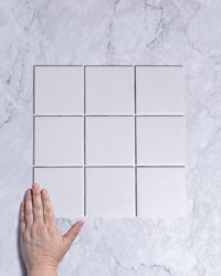Bridges Ivory Unglazed Full Body Porcelain Square Mosaic Tile 97x97mm tile, view 1 - Tile Touch