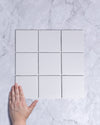 Bridges Ivory Unglazed Full Body Porcelain Square Mosaic Tile 97x97mm